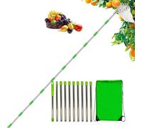 Poste de recogida de frutas de cabeza de metal para alimentos, equipo portátil de recogida de frutas, cesta telescópica extensible de polipropileno, para recoger frutas de alta altitud antideslizante