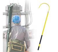 Poste de rescate aislado 10 35 110 220 kV, gancho de rescate telescópico comercial, gancho de rescate de fibra de vidrio para bomberos y electricistas con protección contra descargas eléctricas para