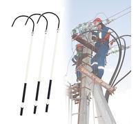 Poste de rescate aislado con mango de fibra de vidrio reforzado, 1 m, 1,5 m, 2 m, 3 m, gancho de rescate aislado para vehículos eléctricos, poste de rescate ligero contra descargas eléctricas para