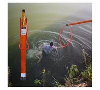 Poste de rescate de emergencia, gancho telescópico de seguridad para piscina, 1,2-4,5 m, barra extensible para salvar vidas para recuperar objetos flotantes o nadadores con dificultades, paquete de 2