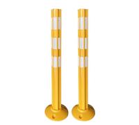 poste de seguridad, Columna de advertencia amarilla 31,5" for obras viales, seguridad en estacionamientos y control multitudes el tráfico(A,2pcs)