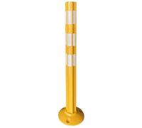poste de seguridad, Columna de advertencia amarilla 31,5" for obras viales, seguridad en estacionamientos y control multitudes el tráfico(A,1pcs)