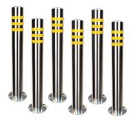 Poste De Seguridad Con Bolardo Para Estacionamiento, barreras de estacionamiento de 600/750 mm de Altura, para Carriles de Calle de Comunidades Residenciales(Yellow - 6PCS,60cm/23.6in)