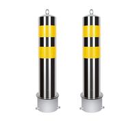 Poste de seguridad for entradas vehículos, control tráfico y - Bolardo alta resistencia(Silver (2pcs),11.4cm/4.5in)