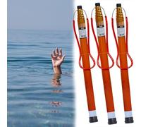 Poste de seguridad para el agua 4.5 5.5 6.5 10 m, gancho de rescate de piscina para piscina/playas, fibra de vidrio para ahogamiento de emergencia para salvar vidas (3 piezas, L 4.5 m)