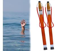 Poste de seguridad para el agua 4.5 5.5 6.5 10 m, gancho de rescate de piscina para piscina/playas, fibra de vidrio para ahogamiento de emergencia para salvar vidas (2 unidades, L 6.5 m)