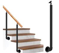 Poste de soporte de hierro forjado, soporte ajustable de 270° para barandilla de escalera, balaustre de columna para interiores y exteriores, 110 cm, duradero y elegante