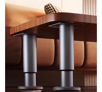 Poste de soporte telescópico ajustable para patas de fregadero y muebles, 2 unidades, acero inoxidable, altura de 1830 cm, estabilizador de patas de mesa, color gris