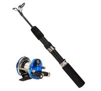 Poste de telescópico, Caña de Pescar telescópica y Bobina,Poste de retráctil Ligero con Carrete | Exterior Deportivo