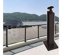 Poste de valla de cristal negro ajustable de 60 a 150 cm de altura para paneles de vidrio, madera y plástico de 10 a 12 mm de grosor, poste mediano duradero de 125 cm para soluciones modernas de