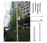 Poste de vigilancia para cámara, Poste Ajustable de 3 a 6 Metros para vigilancia Exterior, Soporte de Montaje segmentado con Tornillos y Soporte de Tierra para cámaras PTZ, 3 Secciones - 3 m