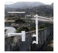 Poste de vigilancia para cámara, Soporte de Pared Giratorio de 360°, Poste Ajustable en Forma de L de 90 a 150 cm, solución de vigilancia Exterior Desmontable para una Mejor monitorización (