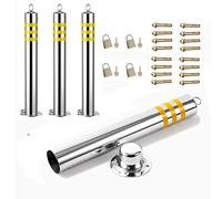 Poste delimitador de tráfico, cono de seguridad, paquete de 4, barrera de estacionamiento comercial, postes delimitadores de tráfico, conos, 24, 27, 31, 35, 40, 43, 47 pulgadas de alto, bolardo de se