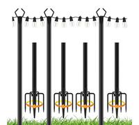 Poste Luminoso De Cadena - Backyard Tanga Soporte Tod | Posos Luminosos Exteriores Pesados | 0,35 Pulgadas, De Hierro De Múltiples Usos Para Césped Jardín Terraza Porche Balcón Backyard
