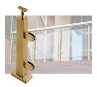 Poste Para Barandilla De Patio, Rústico, Para Balcón, Terraza, Hotel, Centro Comercial, Escaleras, Paneles De Vidrio, Balaustres, Husillos Con Abrazadera Y Conector Para Pasamanos Redondos Y Cuadrado