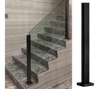 Poste Para Barandilla Escaleras Vidrio Abrazadera Escaleras De Interior Poste De Barandilla De Cristal, Cuadrado Poste Balaustrada Cubierta/ Panel De Vidrio Abrazadera Columna Para Peldaños Exteriores