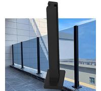 Poste Para Barandilla Escaleras Vidrio Abrazadera Poste de balaustrada de vidrio - Negro Acero inoxidable 304 Cubierta Grifo de valla de piscina de vidrio Abrazadera de poste de barandilla de balaustr
