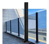 Poste Para Barandilla Escaleras Vidrio Abrazadera Poste de balaustrada de vidrio - Negro Acero inoxidable 304 Cubierta Grifo de valla de piscina de vidrio Abrazadera de poste de barandilla de balaustr