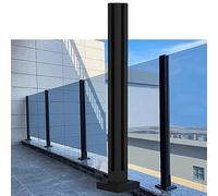 Poste Para Barandilla Escaleras Vidrio Abrazadera Poste de balaustrada de vidrio - Negro Acero inoxidable 304 Cubierta Grifo de valla de piscina de vidrio Abrazadera de poste de barandilla de balaustr