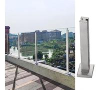 Poste para barandilla vidrio/ pasamano escalera Cubierta de Balcón Poste de Barandilla de Cristal, Acero Inoxidable 304 Pilar de Barandilla de Valla para Interior y Exterior / Escalera / Piscinas / Ja
