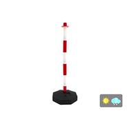 Poste Para Cadenas Plastico 90cm Blanco/Rojo - BA501090 | NORMALUZ