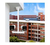 Poste para cámara de Seguridad de Montaje en Pared: Soporte de Montaje telescópico en Forma de T, Soporte Giratorio de 360°, Adecuado para talleres y aulas (Altura mínima 35 cm).