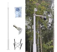Poste para cámara Du Securi de Alta Resistencia con Soporte Universal y estaca de Tierra, Adecuado para Sistemas de vigilancia al Aire Libre, Resistente a la Intemperie.