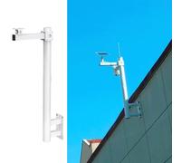 Poste para cámara, Soporte Universal de Pared para cámara de Seguridad, Soporte para Poste de vigilancia Exterior antioxidante para cámaras solares, Altura Ajustable de 1 m (3,3 pies), durad