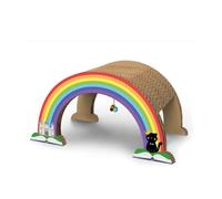 Poste rascador de cartón arco iris para gatos Record