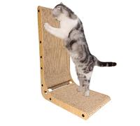 Poste Rascador De Cartón para Gatos - Poste Rascador Horizontal con Juguetes Integrados, Satisfacer La Necesidad Natural De Rascar | Fácil De Usar Y Económico Uso De Aplicación Sencilla