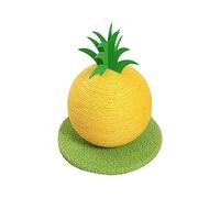 Poste rascador ecológico para gatos en forma de fruta, sisal envuelto a mano y no desprende pelusa (gatos de interior, listos) (A)