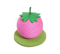 Poste rascador ecológico para gatos en forma de fruta, sisal envuelto a mano y no desprende pelusa (gatos de interior, listo) (C)