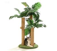 Poste rascador for Gatos con diseño de árbol de Coco y Marco for trepar con Torre Vertical de Tablero rascador de sisal(Canna Single Living)