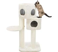 Trixie lauretta árbol rascador de felpa blanco para gatos
