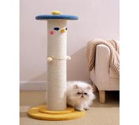 Poste rascador para gatos, 31 pulgadas de alto más grueso con percha, soporte completo para gatos de interior, cuerda de sisal para adultos/gatitos/gatitos, soporte de juguete grande, bonito protector