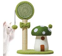 Poste rascador para gatos, bonito poste rascador de sisal de hongo, protección de muebles, árbol de gatito, para el hogar, dormitorio, apartamento, estudio, dormitorio, sala de estar, parque infantil