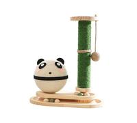 Poste Rascador para Gatos de Interior, Rascador Esférico de Sisal con Postes de Hongos, Juego Accesorios Gato, Bola Colgante, Juguete Interactivo para Gatitos Pequeños, Base de Madera de 2 Capas