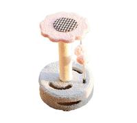 Poste rascador para Gatos de sisal con Juguete de Bola Interactivo, Plataforma de Salto de Torre para Gatos con Plataforma giratoria de túnel, árbol para Gatos Atractivo para (Rosa y Azul Claro)