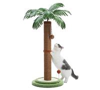 Poste rascador para gatos PAWZ Road cocoteros, 85 cm de altura, poste rascador para gatos de interior con bolas interactivas, marrón