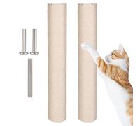 Poste Rascador para Gatos, Poste Rascador De Sisal, Juguete Interactivo con Agujeros para Tornillos De 8 Mm para Entrenamiento Relajación Juego Interior Escalada Aburrimiento