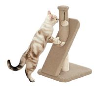Poste rascador PawHut, Poste rascador de 54 cm, Poste rascador de sisal para Gatos con Pelota de Juego, Poste rascador para Gatos, Mueble rascador para Gatos, Interior, Blanco Crema
