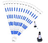 poste reflectante de PVC, Cono de tráfico extensible con película reflectante, 1,2 m a, multicolor, varios tamaños(Blue and White,15pcs)