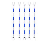 poste reflectante de PVC, Cono de tráfico retráctil ajustable 1,2 m a (paquete 5, 10 y 20)(Blue-white,5pcs)