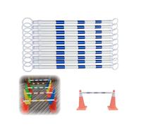 poste reflectante de PVC, Cono de tráfico retráctil multicolor (1,25-2 m), paquete 10(Blue and White)