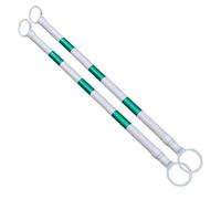 poste reflectante de PVC, Cono de tráfico retráctil telescópico multicolor (paquete 2, 20 unidades, 1,5 a 3 m)(Green and White,2pcs)