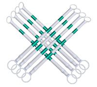 poste reflectante de PVC, Cono de tráfico retráctil telescópico multicolor (paquete 2, 20 unidades, 1,5 a 3 m)(Green and White,8pcs)