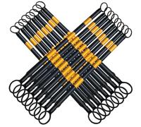 poste reflectante de PVC, Cono de tráfico retráctil telescópico multicolor (paquete 2, 20 unidades, 1,5 a 3 m)(Yellow and Black,16pcs)