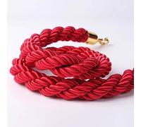 Poste Separador Cuerda de Terciopelo Rojo para Postes, Juego de 2, Barrera de Cuerda Trenzada de Terciopelo para Control de Multitudes, Cuerdas Colgantes para Decoración de Alfombras Rojas(Braided Rop