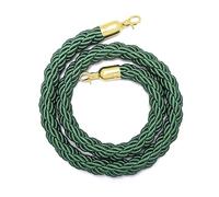 Poste Separador Cuerda de Terciopelo Verde Trenzada, Cuerda del Puntal, Cuerdas Colgantes VIP con Ganchos, Cuerda de La Barrera del Control de Multitudes, Cuerda de Cáñamo Retorcida para Fiesta ( Colo