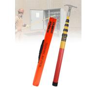 Poste telescópico con gancho de rescate aislado de alto voltaje, palo caliente retráctil portátil con gancho ajustable de múltiples ángulos for electricistas(300cm/9.8ft)